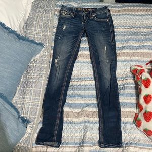 Rock revival cuffed skinny jeans